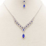 Marquise Shape Rhinestone Necklace