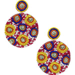 Seed Bead Round Dangle Earring
