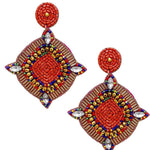 Seed Crystal Bead Dangle Earring