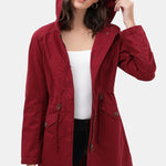 Long Line Hooded Utility Anorak Jacket Coat