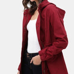 Long Line Hooded Utility Anorak Jacket Coat