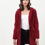 Long Line Hooded Utility Anorak Jacket Coat