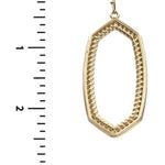 Metal Hexagon Dangle Earring