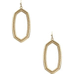 Metal Hexagon Dangle Earring