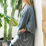 Solid Knit Oversized Trench Jacket
