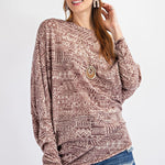 Tribal Printed Knit Top