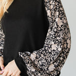 Floral Print Bubble Longsleeve Top