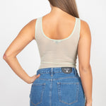 Scoop Neck Mesh Bodysuit