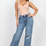 Scoop Neck Mesh Bodysuit