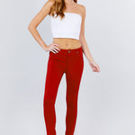 5-pockets Shape Skinny Ponte Mid-rise Pants