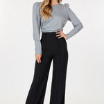 Seamed Wide Leg Palazzo Pants