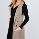 Sleeveless Long Sweater Vest