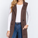 Sleeveless Long Sweater Vest