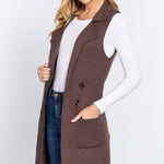 Sleeveless Long Sweater Vest