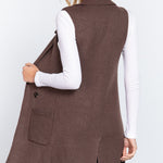 Sleeveless Long Sweater Vest