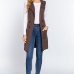 Sleeveless Long Sweater Vest