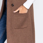 Sleeveless Long Sweater Vest