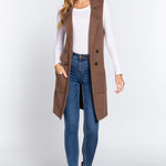 Sleeveless Long Sweater Vest