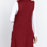 Sleeveless Long Sweater Vest