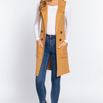 Sleeveless Long Sweater Vest