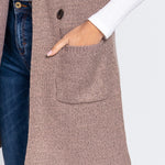 Sleeveless Long Sweater Vest