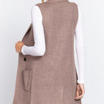 Sleeveless Long Sweater Vest