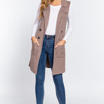 Sleeveless Long Sweater Vest