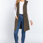 Sleeveless Long Sweater Vest