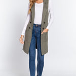 Sleeveless Long Sweater Vest