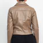 Zippered Notch Lapel Rider Jacket