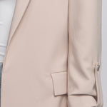 Woven Solid 3/4 Sleeve Blazer