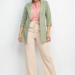 Open Front Notch Solid Jacket