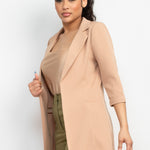 Open Front Notch Solid Jacket