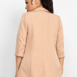 Open Front Notch Solid Jacket