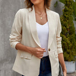 Pre- Order Lapel Collar Button Pocket Blazer