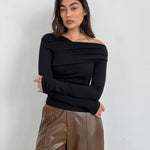 Ruched Long Sleeve T-Shirt