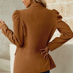 Puff Sleeve Shawl Collar Blazer