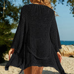 Pre-Order Tie-Waist Openwork Crochet Cover Up