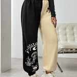 Graphic Contrast Sweatpants