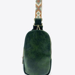 Adjustable Strap PU Leather Sling Bag