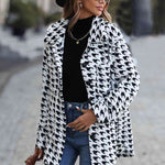 Houndstooth Button Down Jacket
