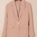 One-Button Flap Pocket Blazer