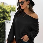 Round Neck Raglan Sleeve Sweatshirt