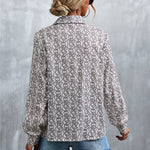 Printed Button Down Long Sleeve Shirt
