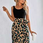 Printed Scoop Neck Sleeveless Dress