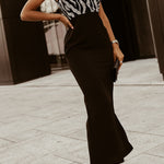 Two-Tone Sequin Sleeveless Plunge Maxi Dress