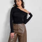 Ruched Long Sleeve T-Shirt