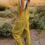 Double Take Full Size Sleeveless V-Neck Pocketed Jumpsuit
