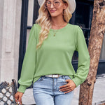 Round Neck Long Sleeve Top