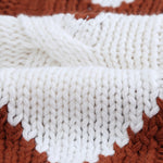 Chevron Cable-Knit V-Neck Tunic Sweater